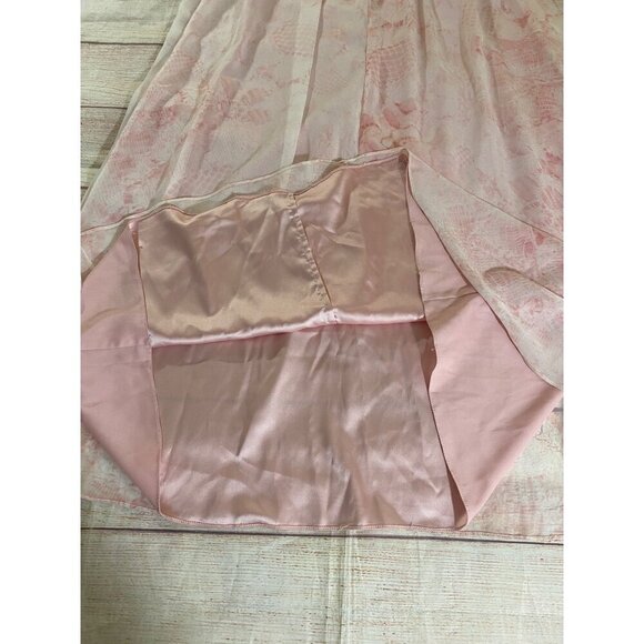 Erin Featherstone Women's Watercolor Pink Rose Watercolor Chiffon Dress - 4 - Picture 11 of 14